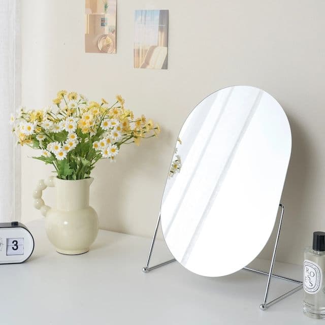 바이에스컴퍼니 라운드 철재 탁상거울