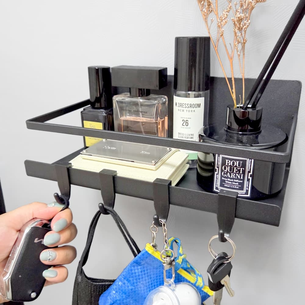 집자랑 맥스 철제 마그넷 자석선반 정리대 마그네틱 무타공 세탁실 현관문 냉장고 다용도수납