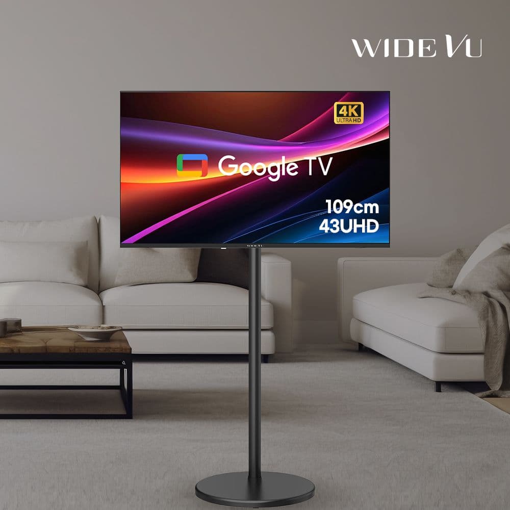 와이드뷰 와이드무빙뷰 블랙에디션 109cm(43인치) 구글 4K UHDTV 스마트티비 삼탠바이미 - 최저가 249,000원
