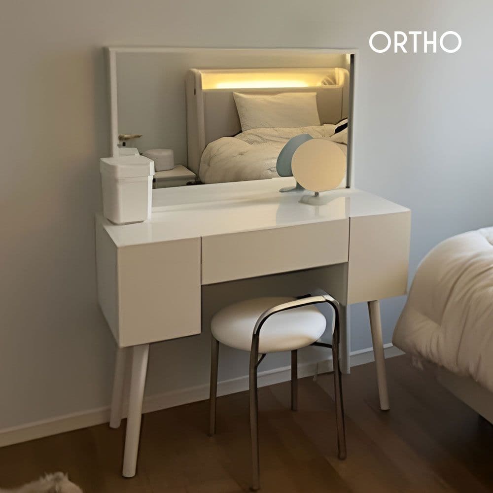 올쏘퍼니처 올쏘 하임 원목 수납 콘솔 화장대(거울포함)