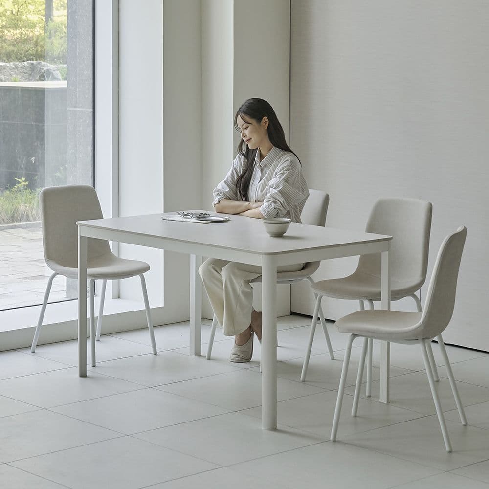 한샘 보니애 론다 1400 세라믹 식탁 세트(의자포함) 4인용