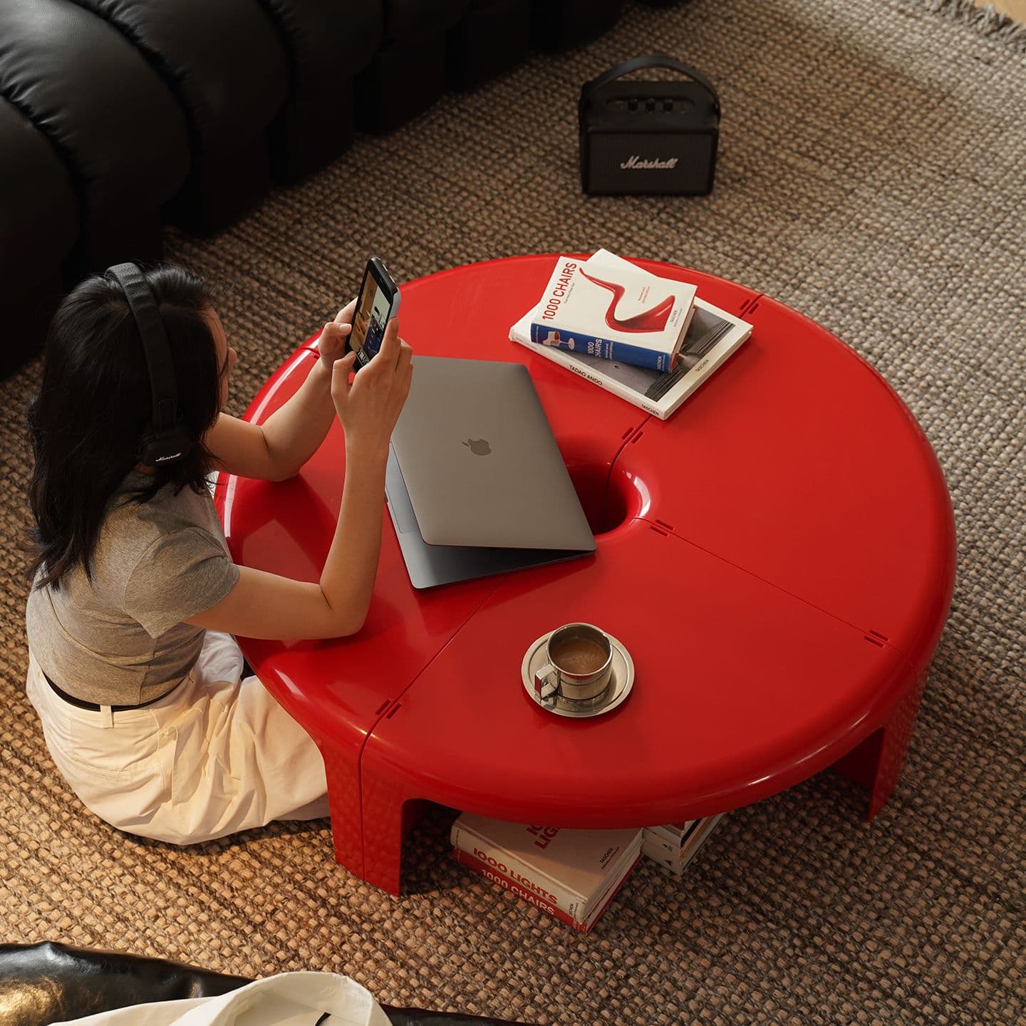 베스트리빙 쿼터 원형 모듈 낮은 좌식 거실 소파테이블 4colors - 최저가 43,032원