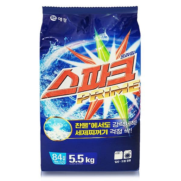 스파크 스파크 프라임 5.5kg, 1개 찬물에강력세척 얼룩제거 가루세제