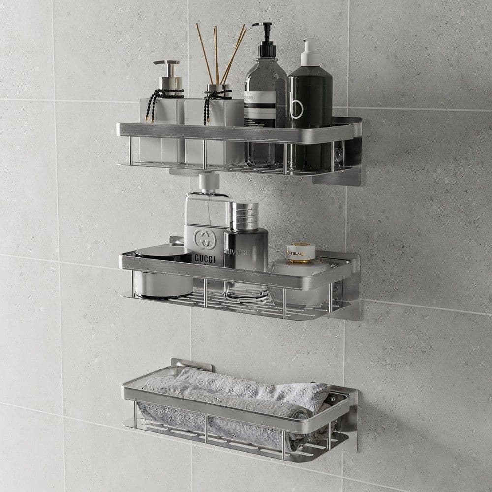 무타공마켓 무타공 접착식 욕실선반 코너형/일자형 2colors - 최저가 9,500원 (42% 할인)