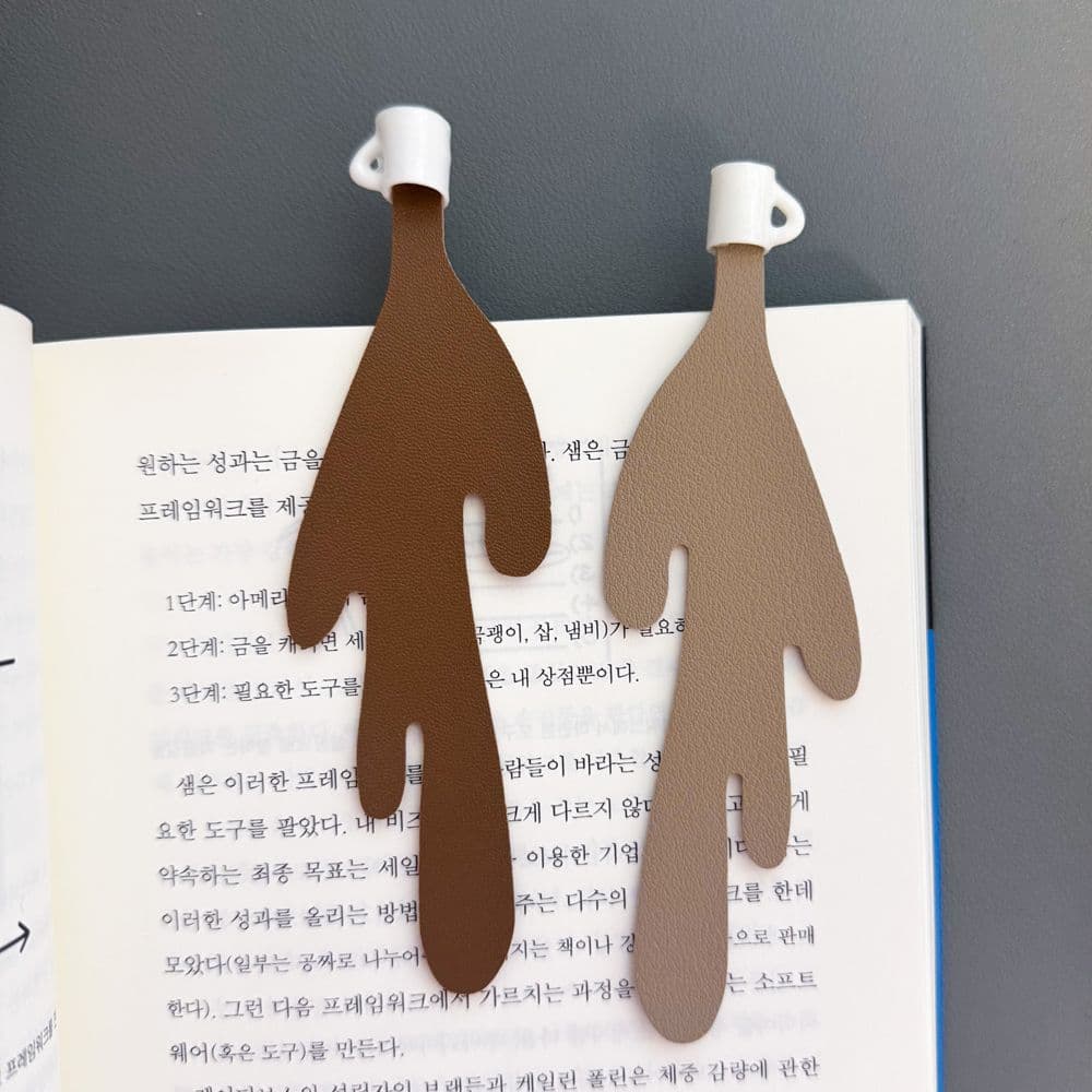 앤티키 쏟은 커피 책갈피 북마크 북클립 선물 책갈피끈 기념품 답례품