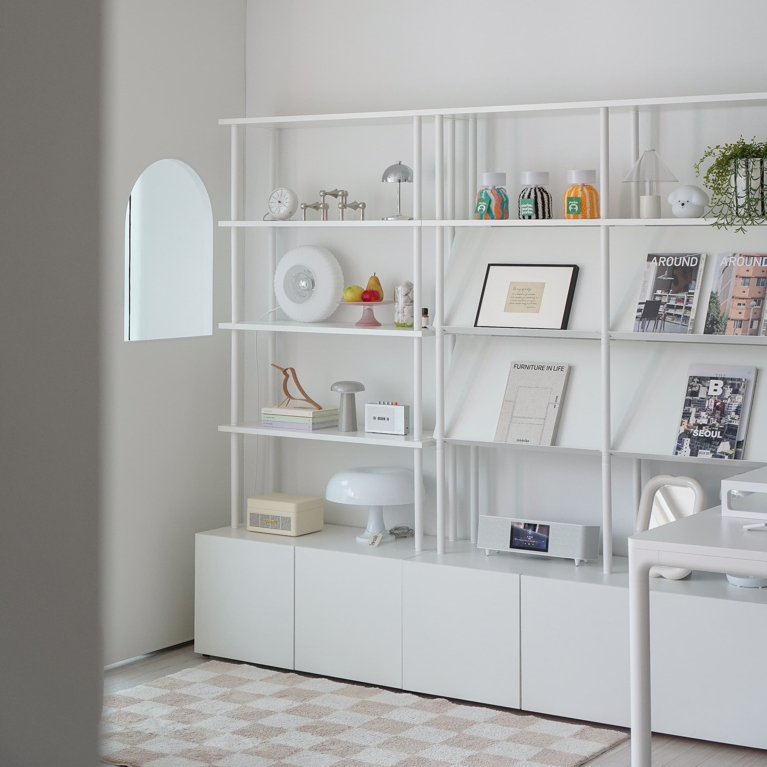 스탠다드랩 ST1 시스템 디스플레이 1단 수납 선반 (800/1200) - 최저가 151,000원 (49% 할인)