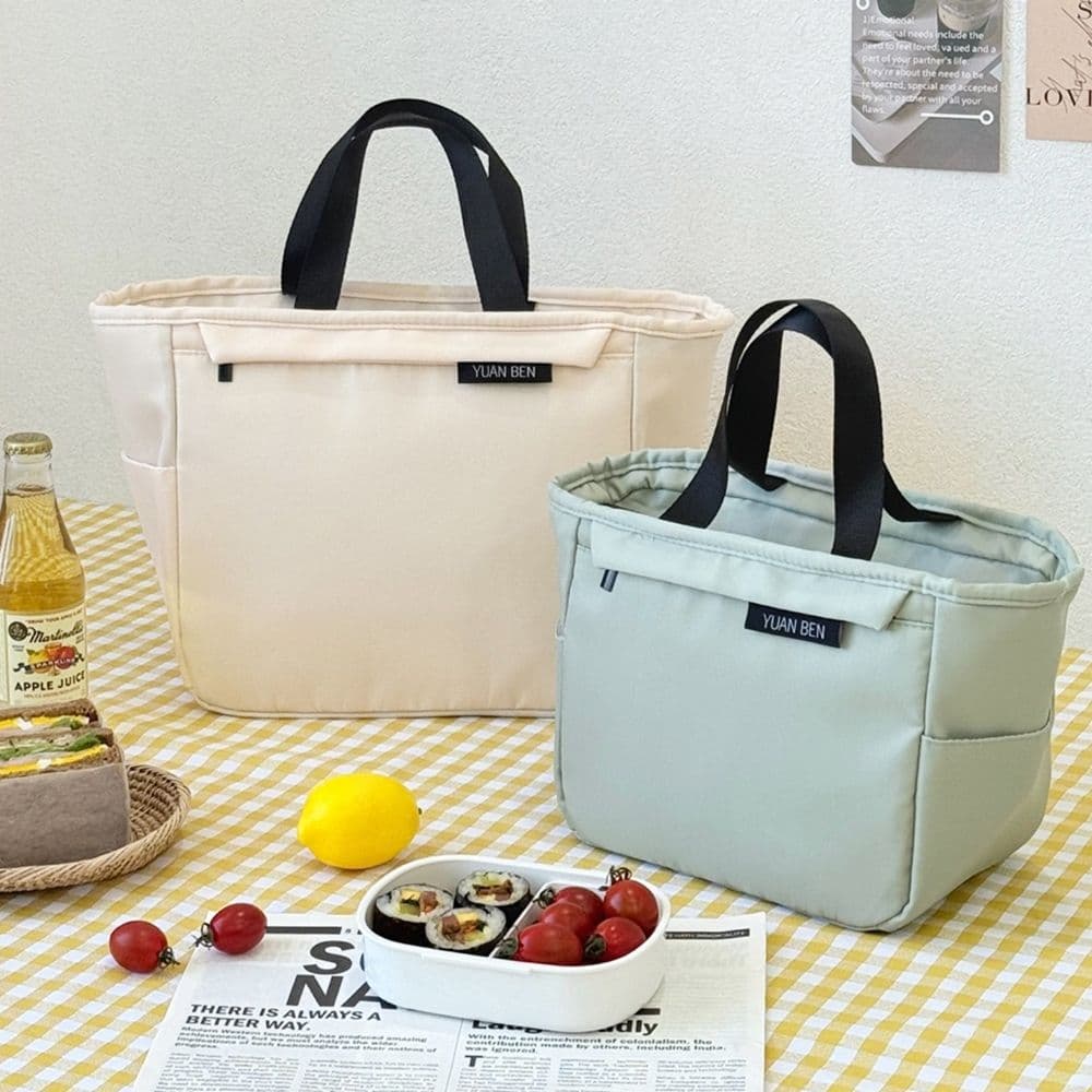 THE살림앤코 데일리 라벨 보온 보냉 아이스 쿨러백 방수 도시락 가방 2size