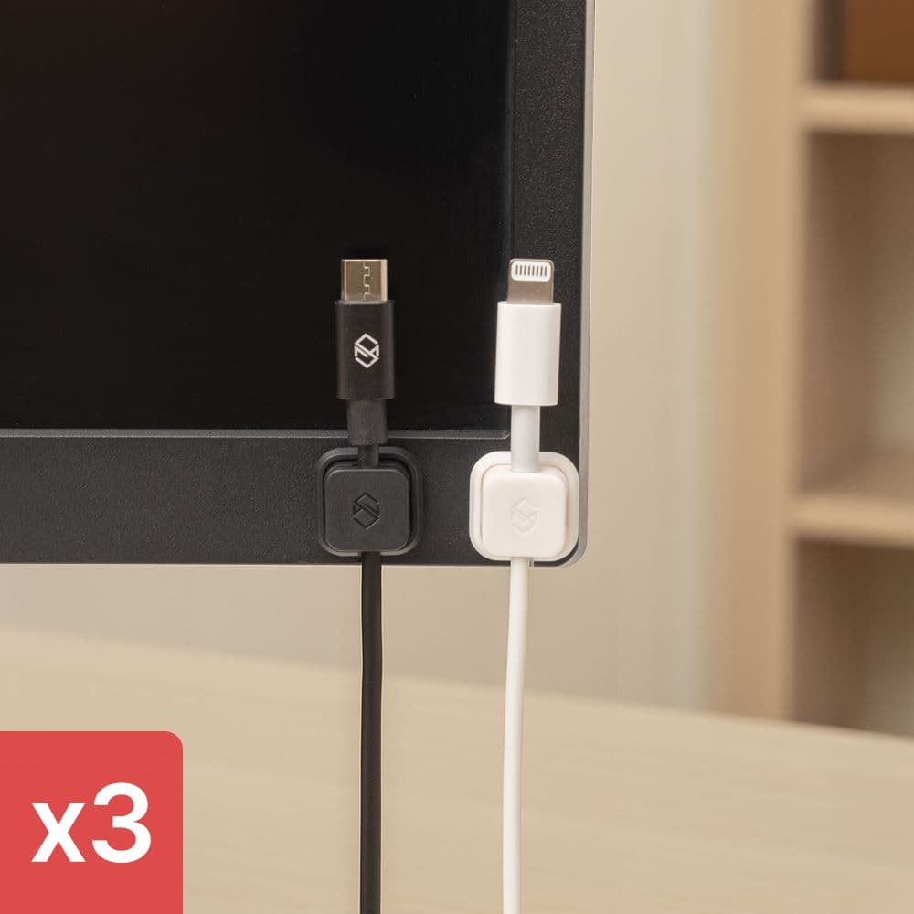 신지모루 1+2 마그네틱 전선 케이블 정리 커버 큐브 홀더 클립 부착형 자석 충전기 선 책상 데스크