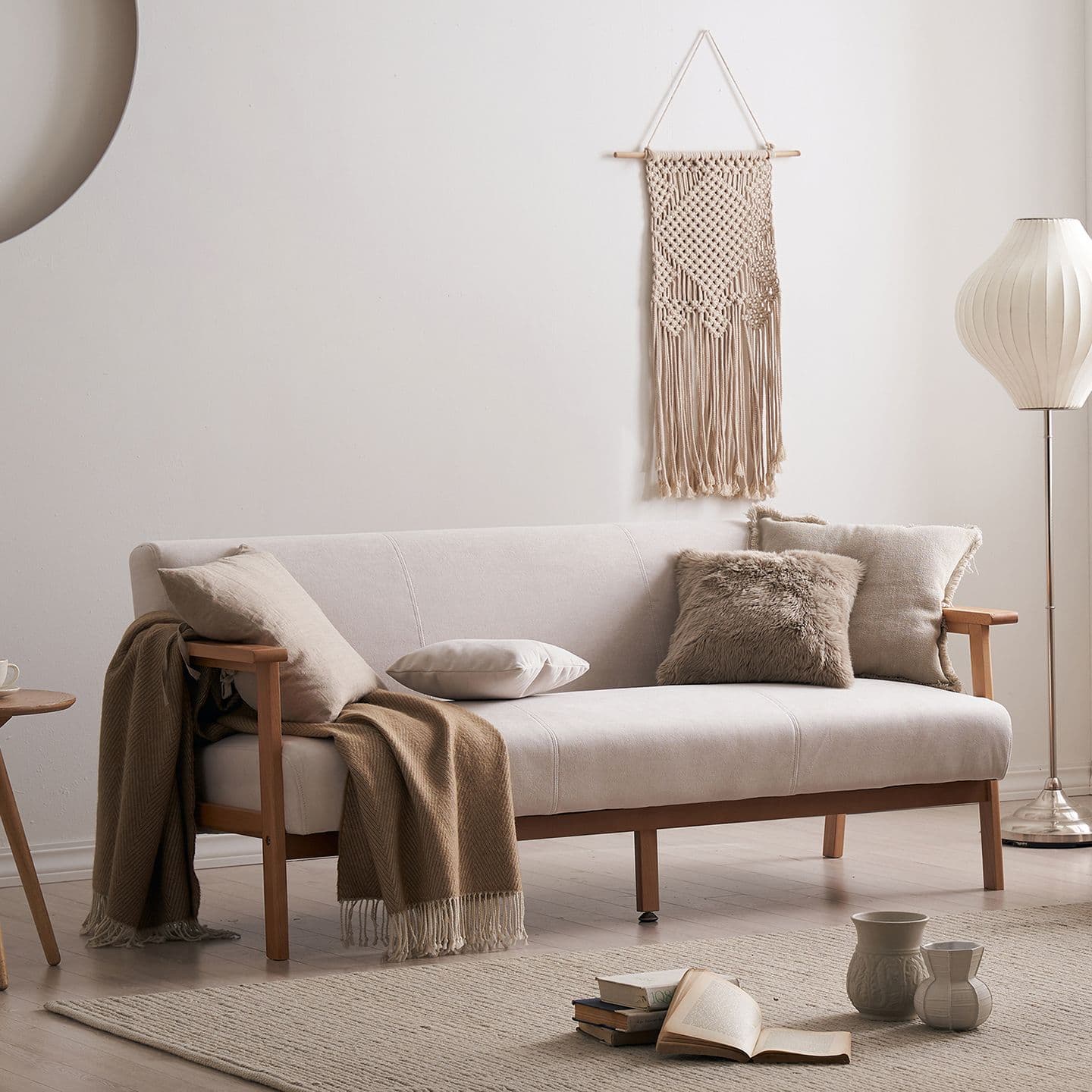 위드홈 슬로 원목 기능성 패브릭 3인 소파 - 최저가 205,500원