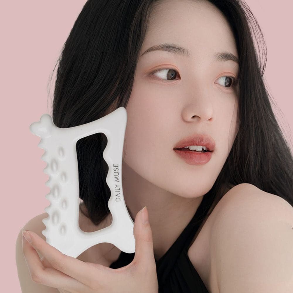 데일리뮤즈 국내산 괄사 마사지 도자기괄사 얼굴 바디 포인트지압