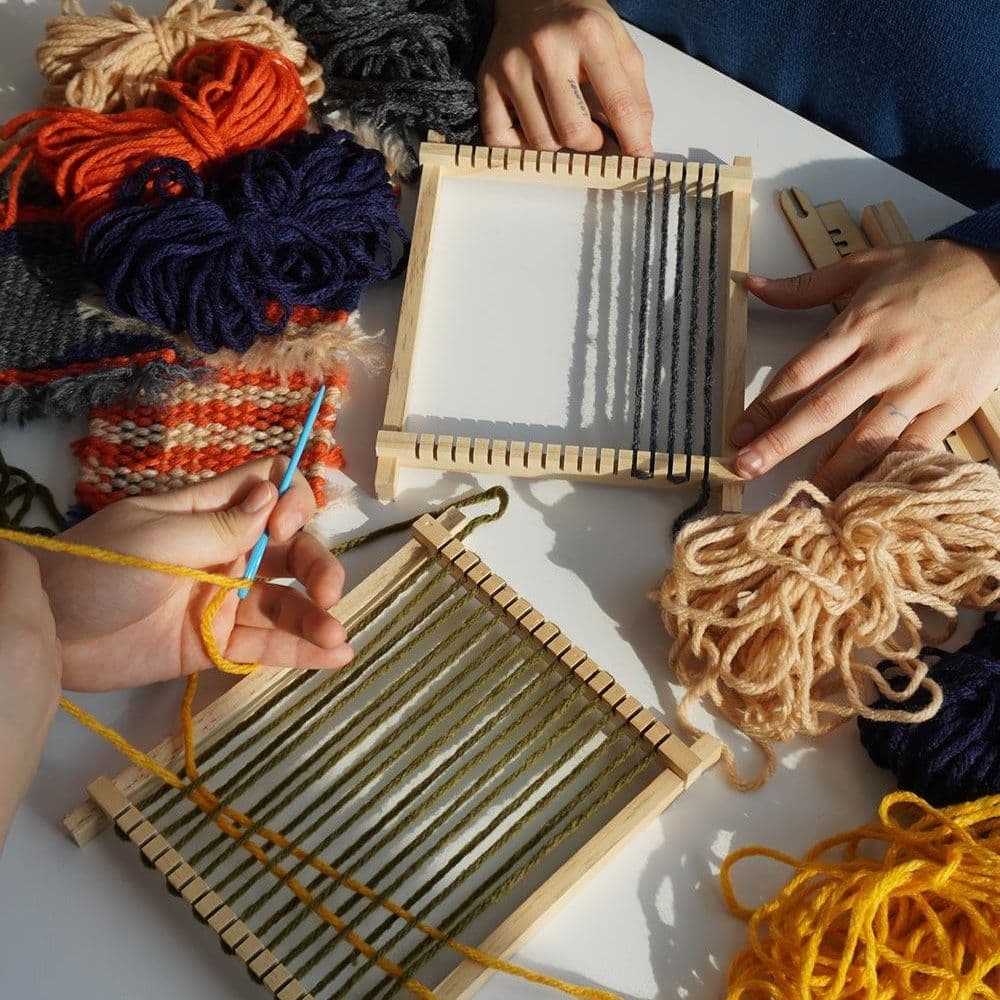 달리아문방구 포근 실 틀 위빙 공예 키트 티코스터 만들기 DIY (실만)
