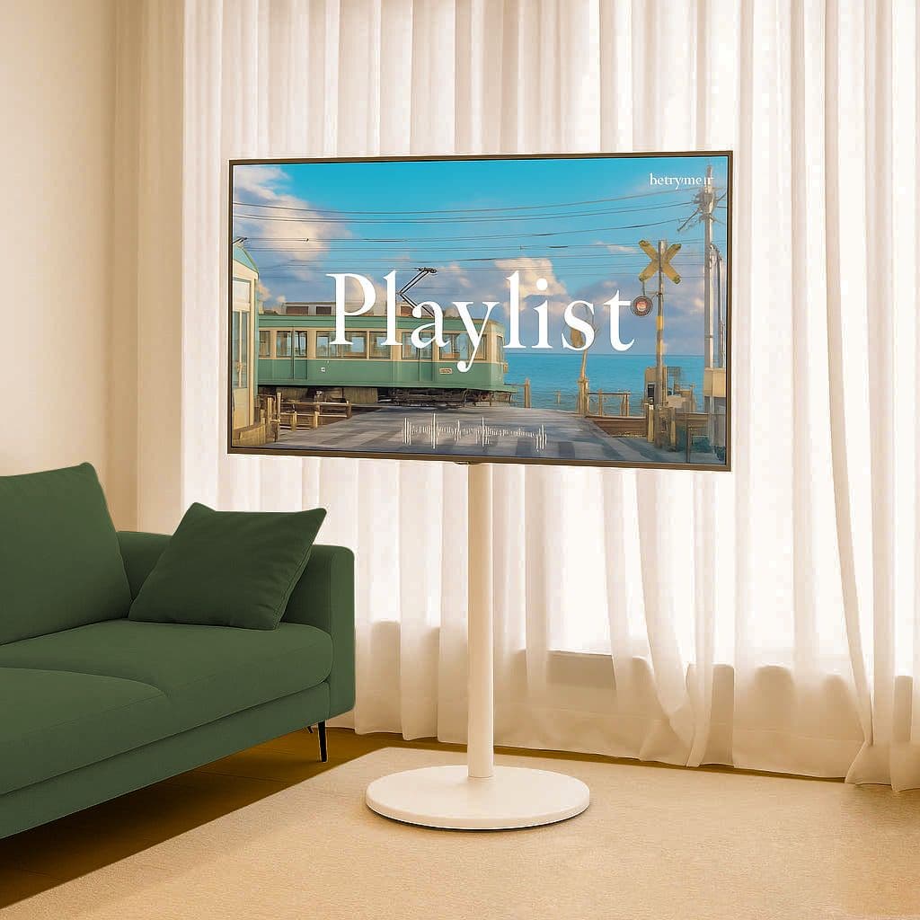 프레미디 화이트 스탠무빙 대형 127cm 50인치 UHD QLED 스마트TV 삼탠바이미 세트 - 최저가 549,000원