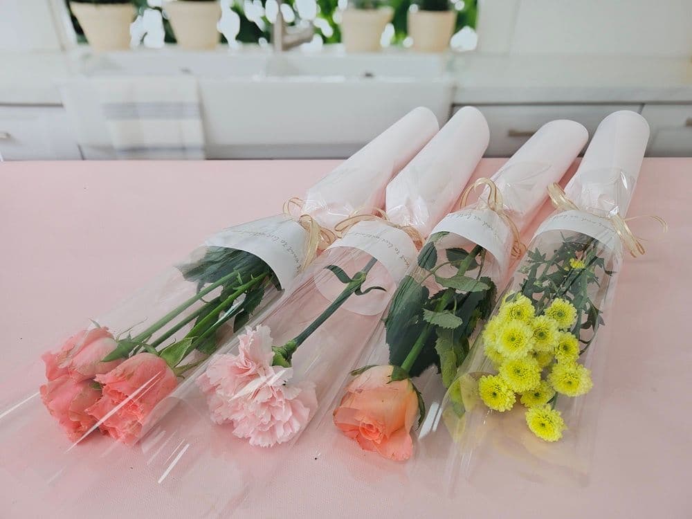 유스풀몰 한송이 포장 꽃 단체 답례 생화 꽃배달