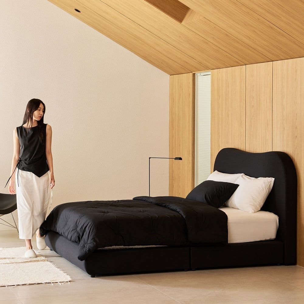 눕 포이어 웨피브 헤드 패브릭 호텔 침대 프레임 SS/QK/LK 2colors - 최저가 299,000원 (34% 할인)