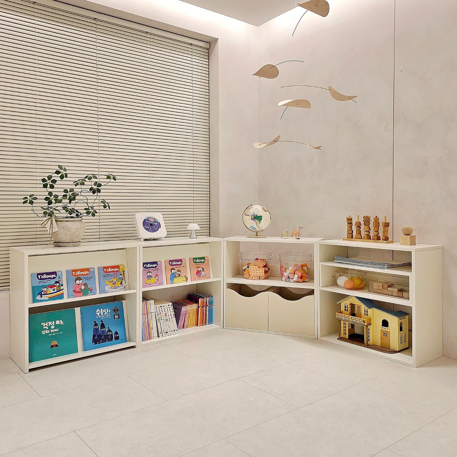 재니쓰홈 올인원 2단 책장