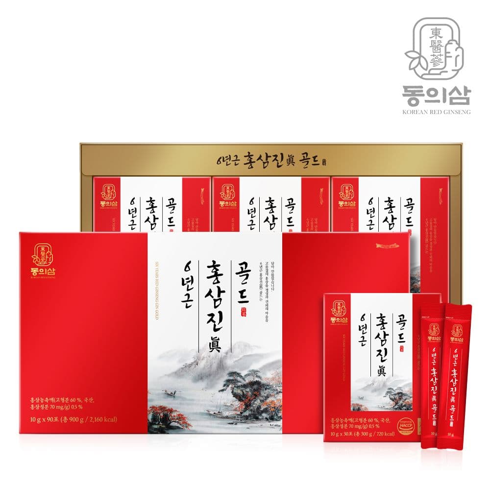 동의삼 6년근 홍삼진 골드 10g*90포