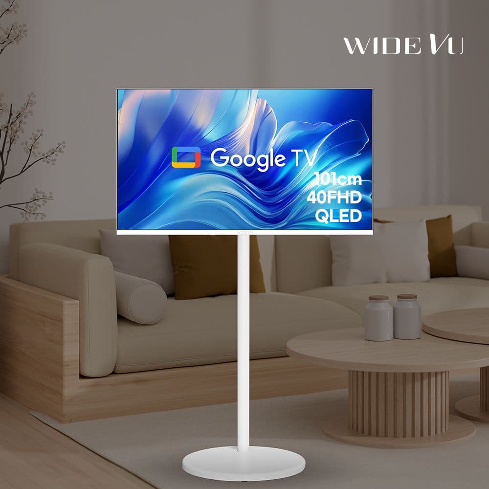 와이드뷰 화이트에디션 구글스마트 101cm(40인치)FHD QLED TV 와이드무빙뷰 삼탠바이미가능 - 최저가 236,000원 (51% 할인)
