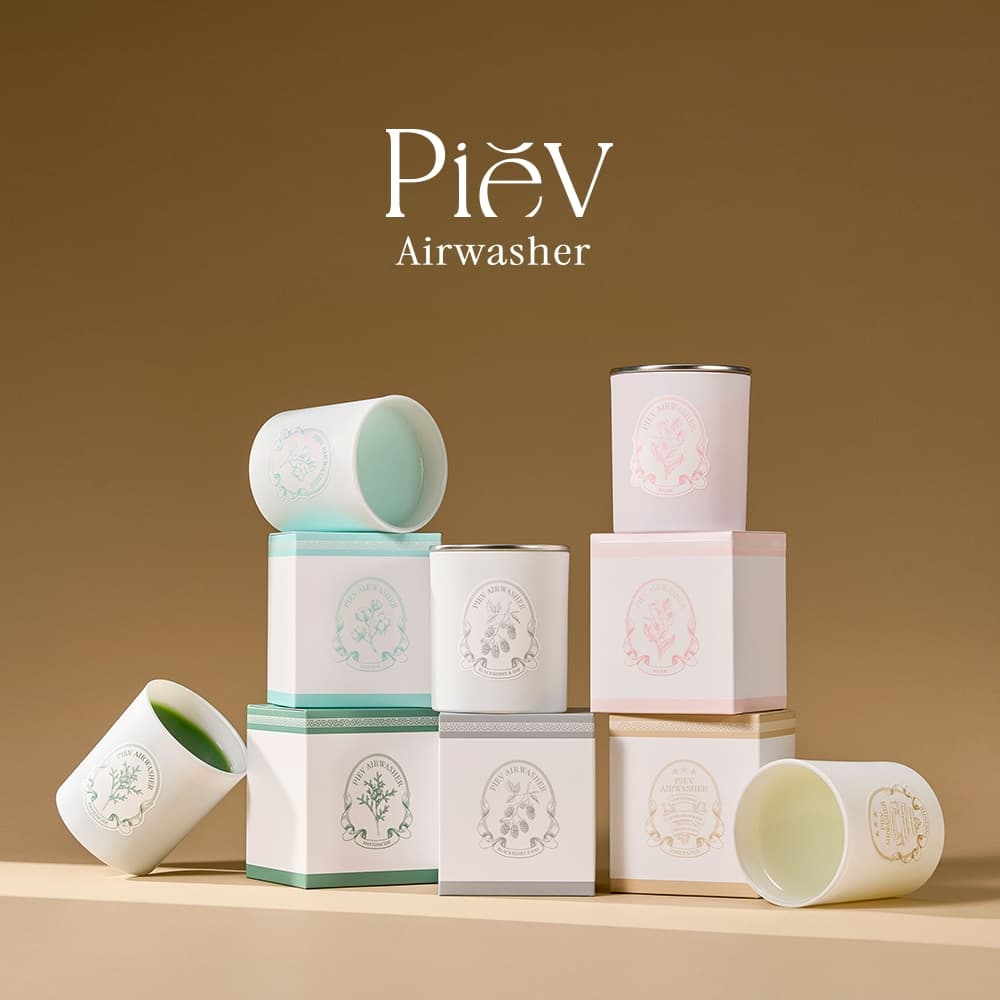 피에브 에어워셔 화장실 하수구 냉장고 냄새 제거 실내 고체 탈취제 250g 향 5종