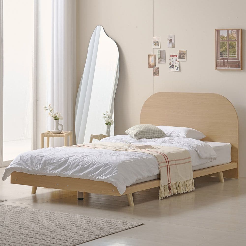 프린홈 로렌 라운드 헤드 50T 평상형 침대 프레임 SS/Q/K - 최저가 99,000원