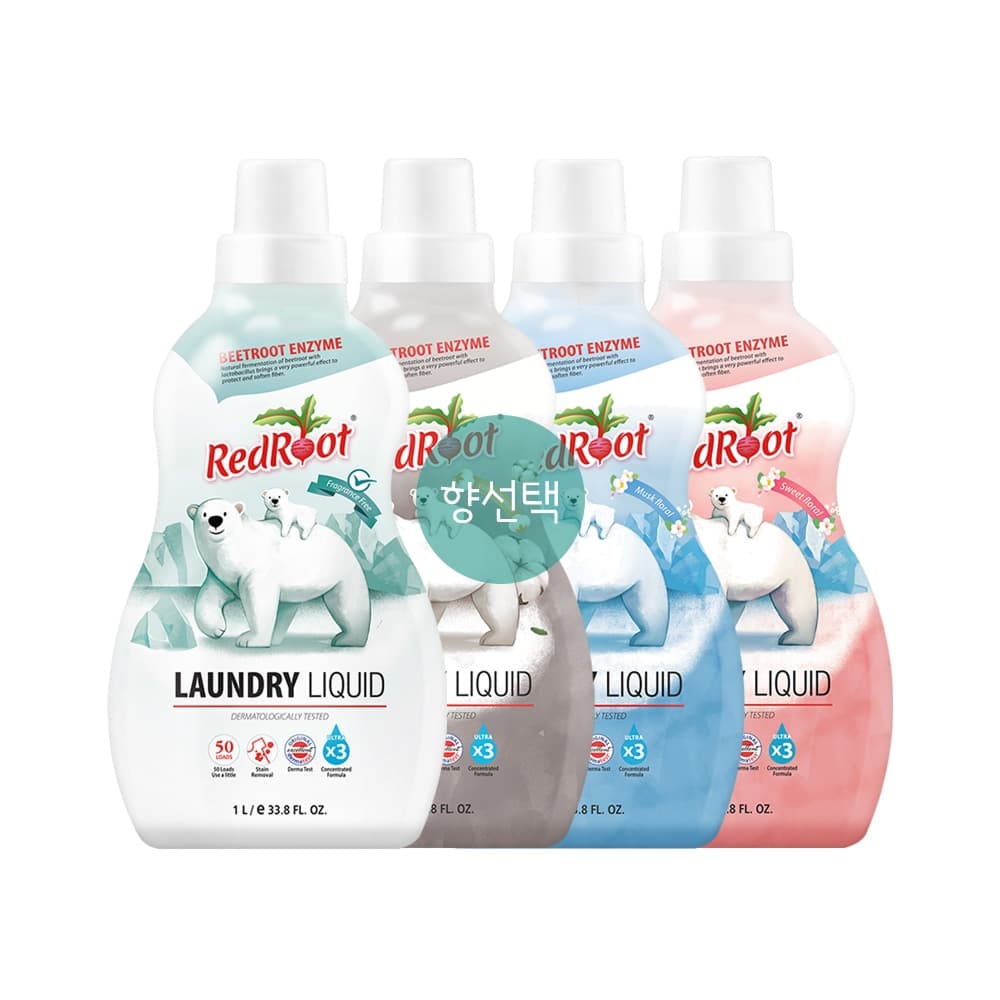 레드루트 우리아이 유기농 안심세제 고농축 세탁세제 1L (4가지향)
