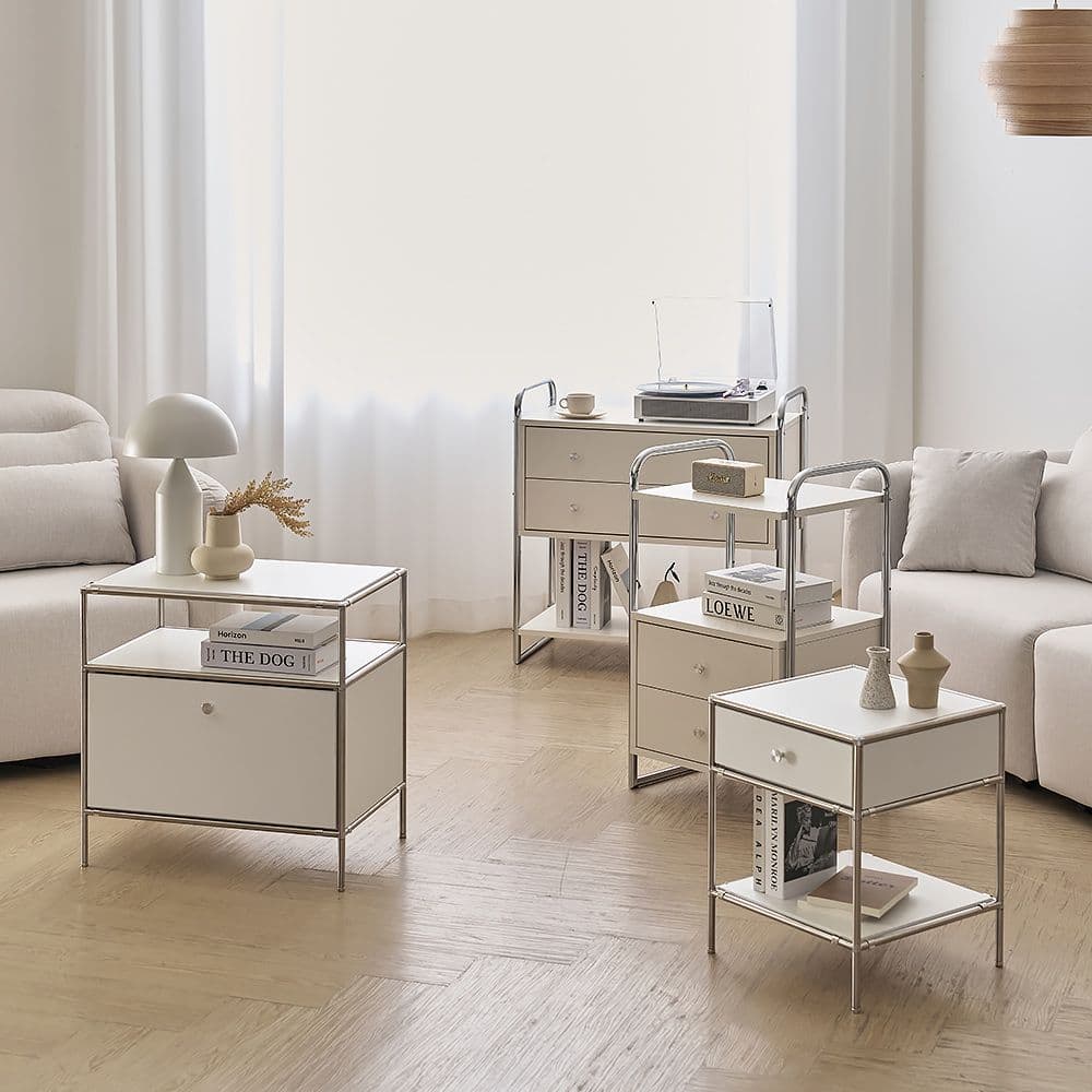 나무뜰 마린 E0자재 미드센츄리 거실 모듈 소파 침대 협탁 400 600 - 최저가 98,900원