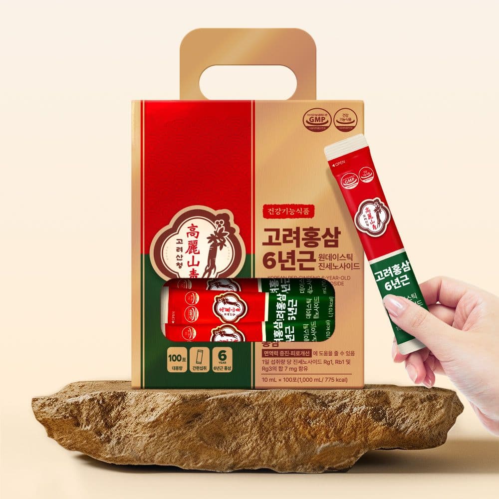고려산청 6년근 고려홍삼정 원데이스틱 진세노사이드 100포