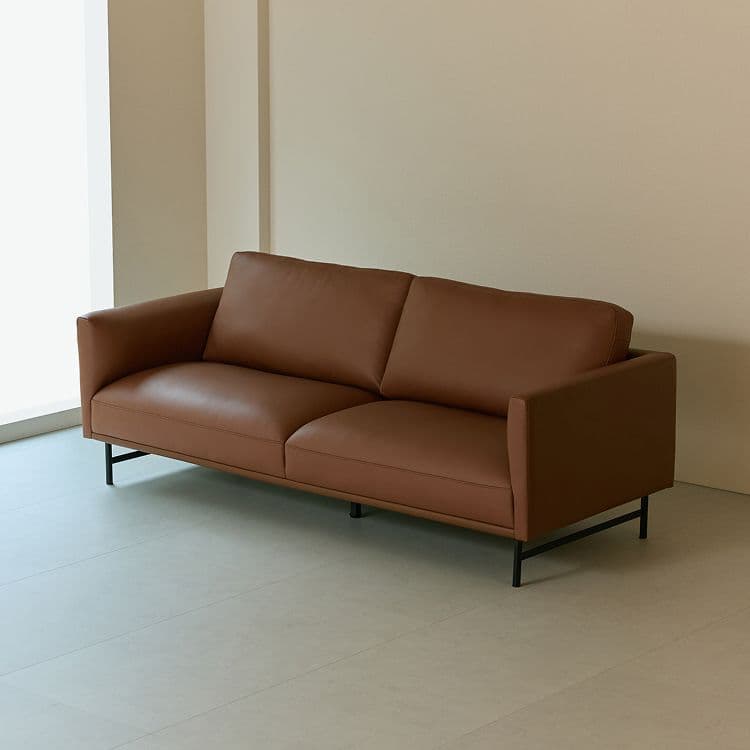 오늘의집 layer 페이브 가죽 3인 소파