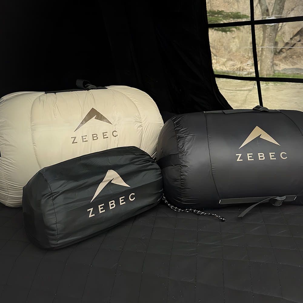 제백 에어리스 침낭 다우니실크페더 덕다운 캠핑 침낭