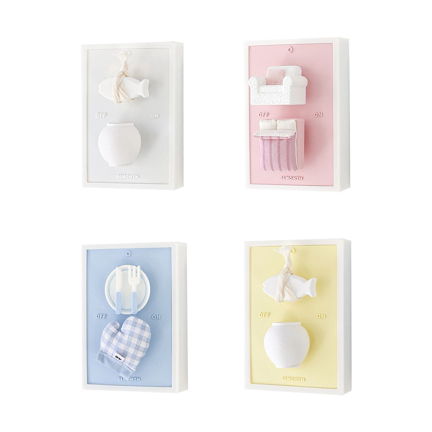 46month TODAY SWITCH COVER (4colors)ㅣ2구 스위치 커버
커버 1개+버튼 2개