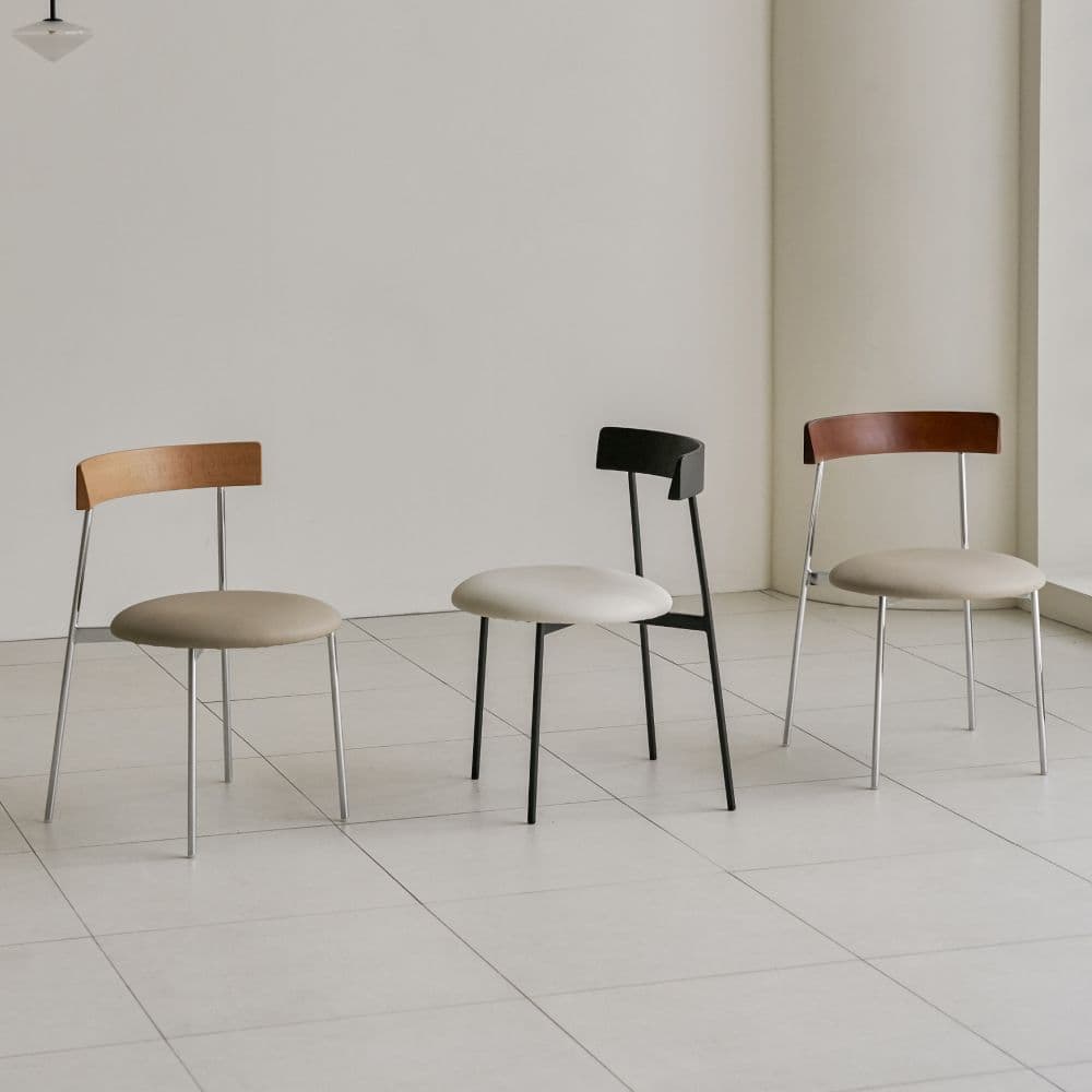 폴인퍼니 토리 식탁 카페 원목 등받이 디자인 실버 스틸 의자 - 최저가 56,905원