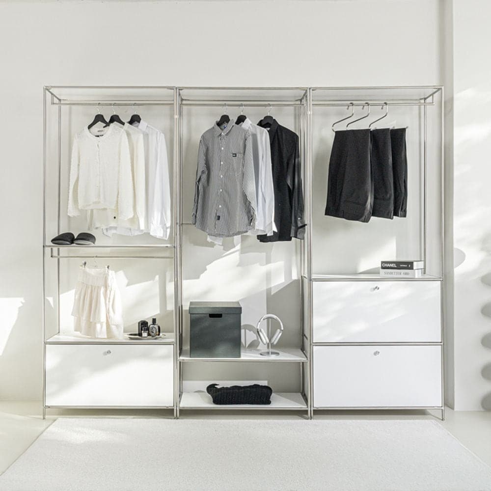 레이아웃 스튜디오 레이어 미드센츄리 시스템장 모듈 철제 행거 드레스룸 400/600/800/1000 - 최저가 59,900원 (33% 할인)