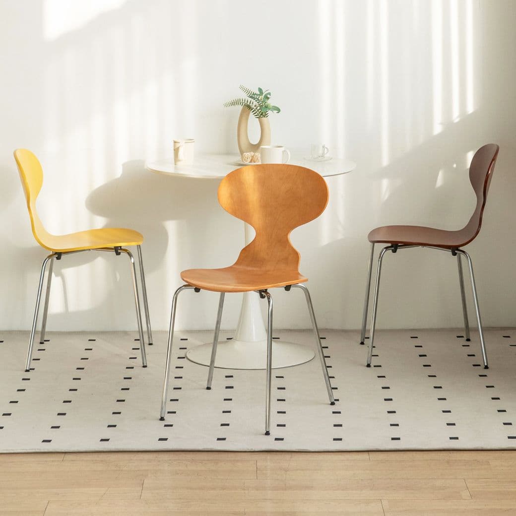 체어팩토리 원목 미드센츄리 식탁의자 우드 인테리어 디자인 스틸 카페 등받이 의자 - 최저가 56,500원