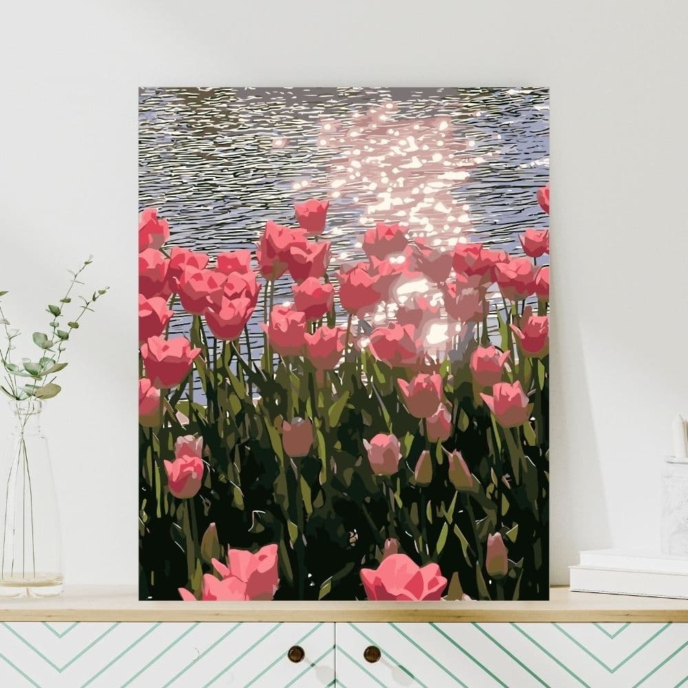 원그리드 DIY 명화그리기 30x40 튤립 레이크