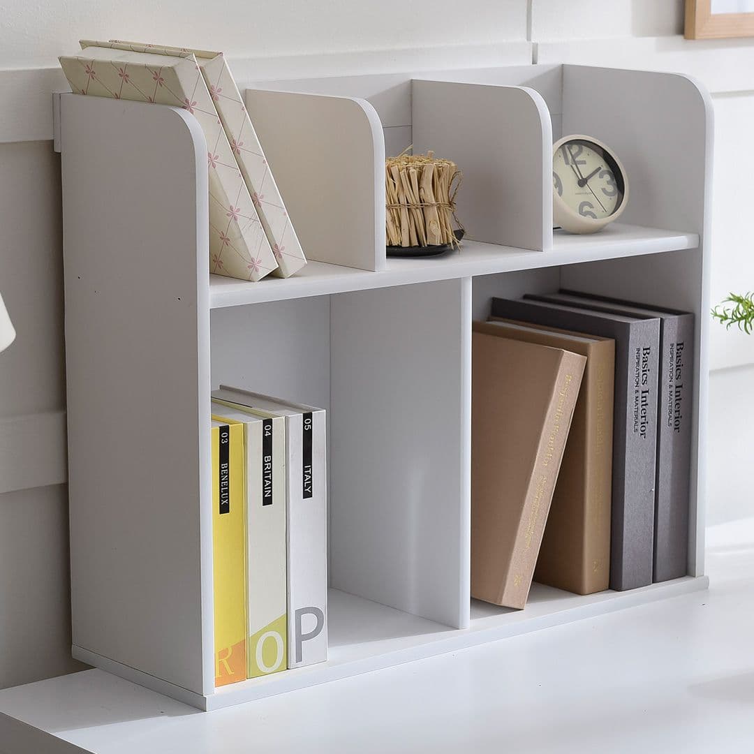 홈퍼니 심플 60cm 2단 세칸형 책상 미니 책꽂이 6colors