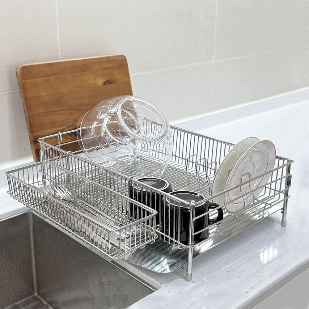 공감스토어 연마제 없는 올 스텐304 자동물빠짐 그릇건조 식기건조대 1단 풀세트 - 최저가 44,900원 (18% 할인)