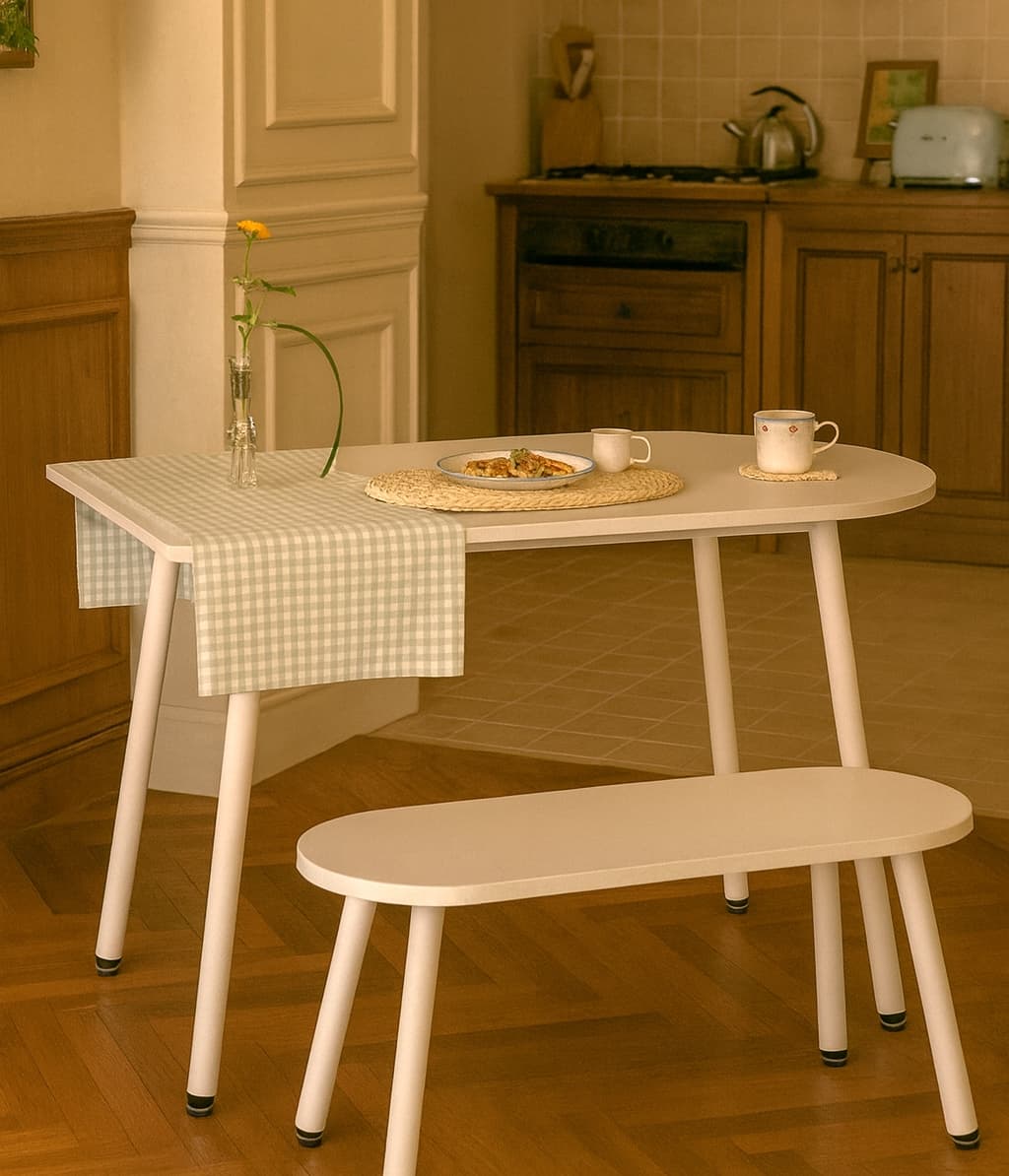 얼라이브즈 얼라이브즈 미니멀 반타원 식탁 800