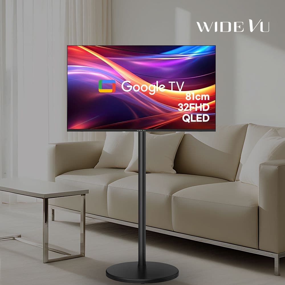 와이드뷰 블랙에디션 구글스마트 81cm(32인치)FHD QLED TV 와이드무빙뷰 삼탠바이미 가능