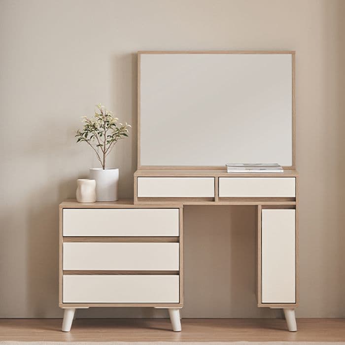 퍼피노 코코2 확장형 수납 화장대 거울포함