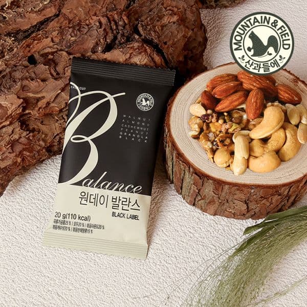산과들에 하루견과 견과류 원데이발란스블랙 100낱봉