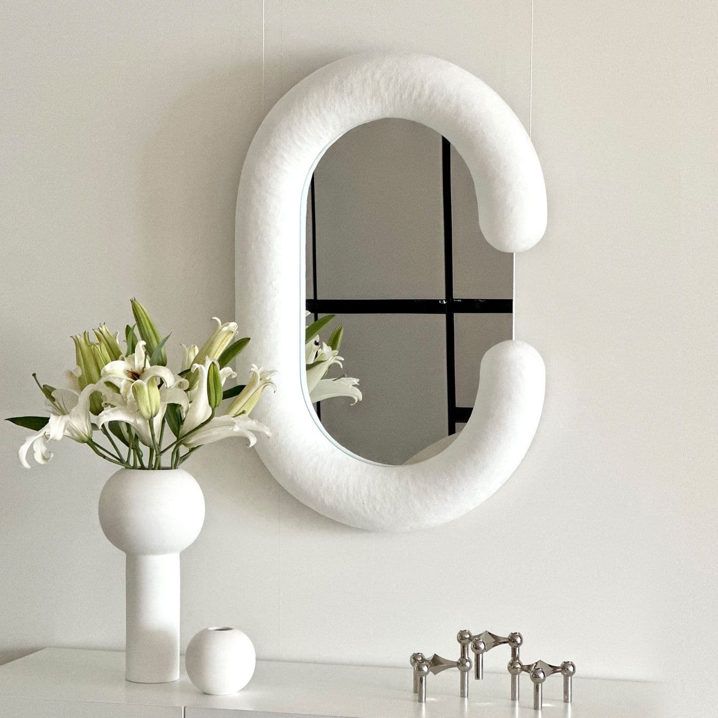 비알프렌드 얼룬/에끌레 미니시리즈 고급 패브릭 인테리어 벽걸이거울(2color)