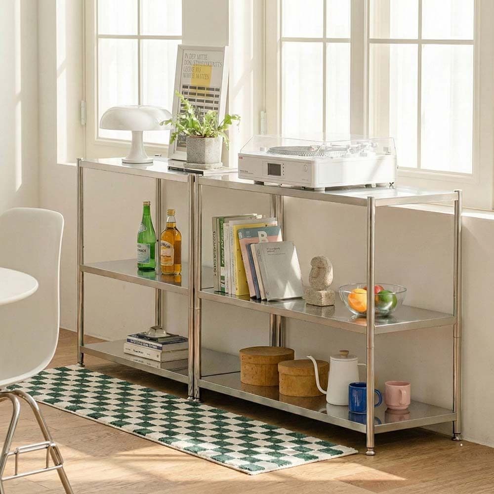 우드레이 피노 스테인리스 스틸 철제 수납 주방 다용도 선반 3단/4단/5단 - 최저가 35,700원 (49% 할인)