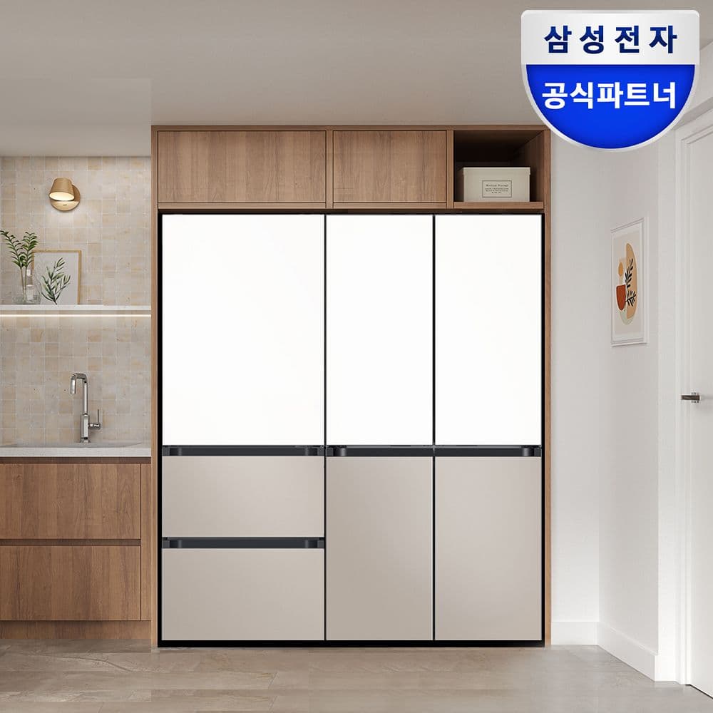 삼성전자 비스포크 AI 냉장고 김치냉장고 키친핏 1등급 RM70F64R1ZG+RQ33DB74C1AP - 최저가 4,199,009원