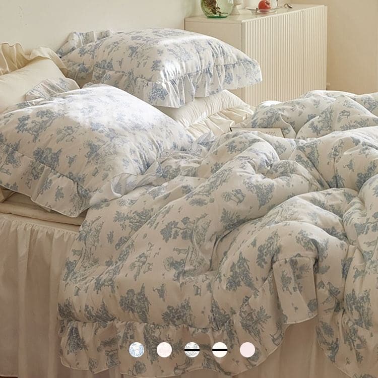 마틸라 포근감촉 먼지없는 호텔프랑스 프릴 차렵이불세트 SS/Q/K 7color