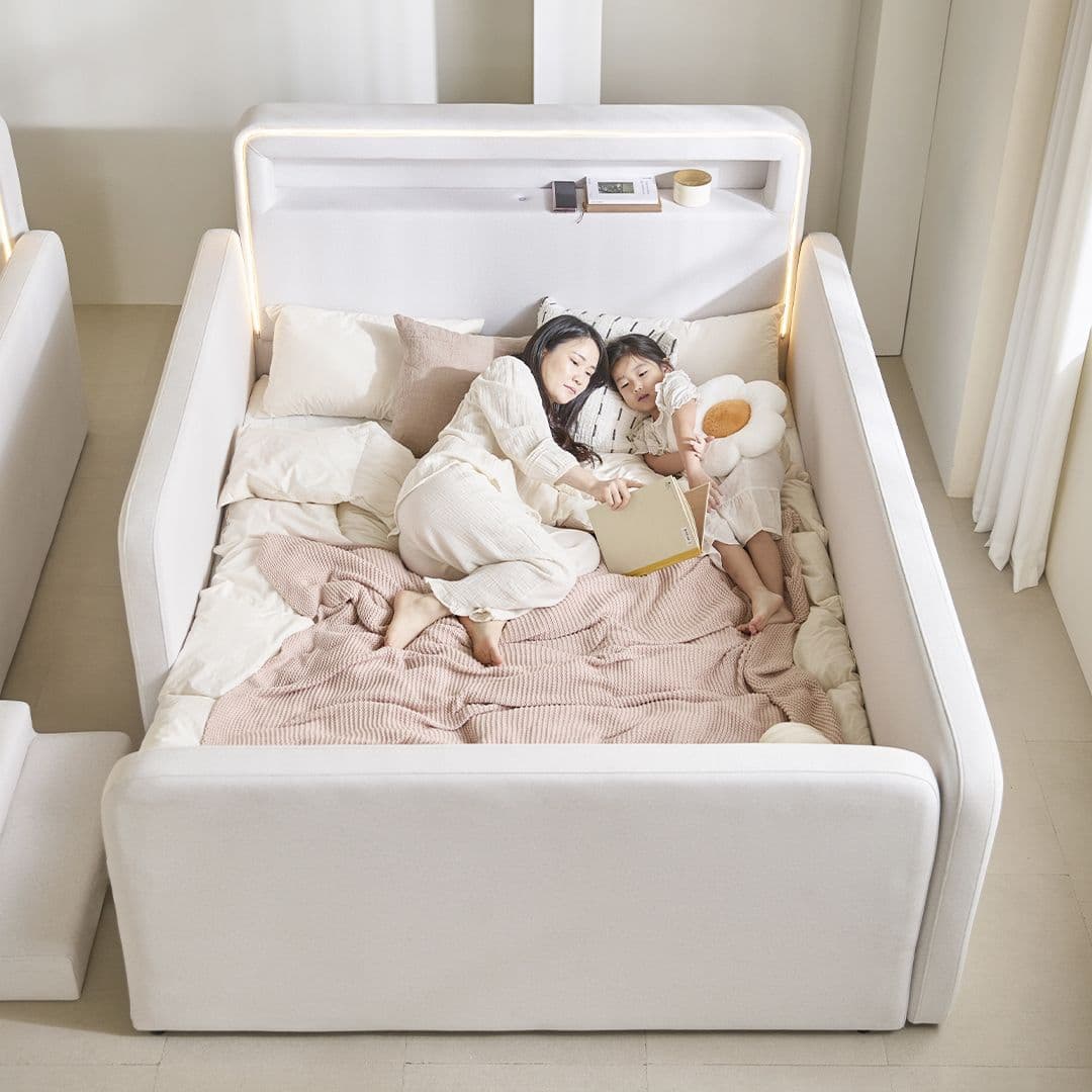 홈앤힐 루나리 LED 데이베드 저상형 아기침대 슈퍼싱글