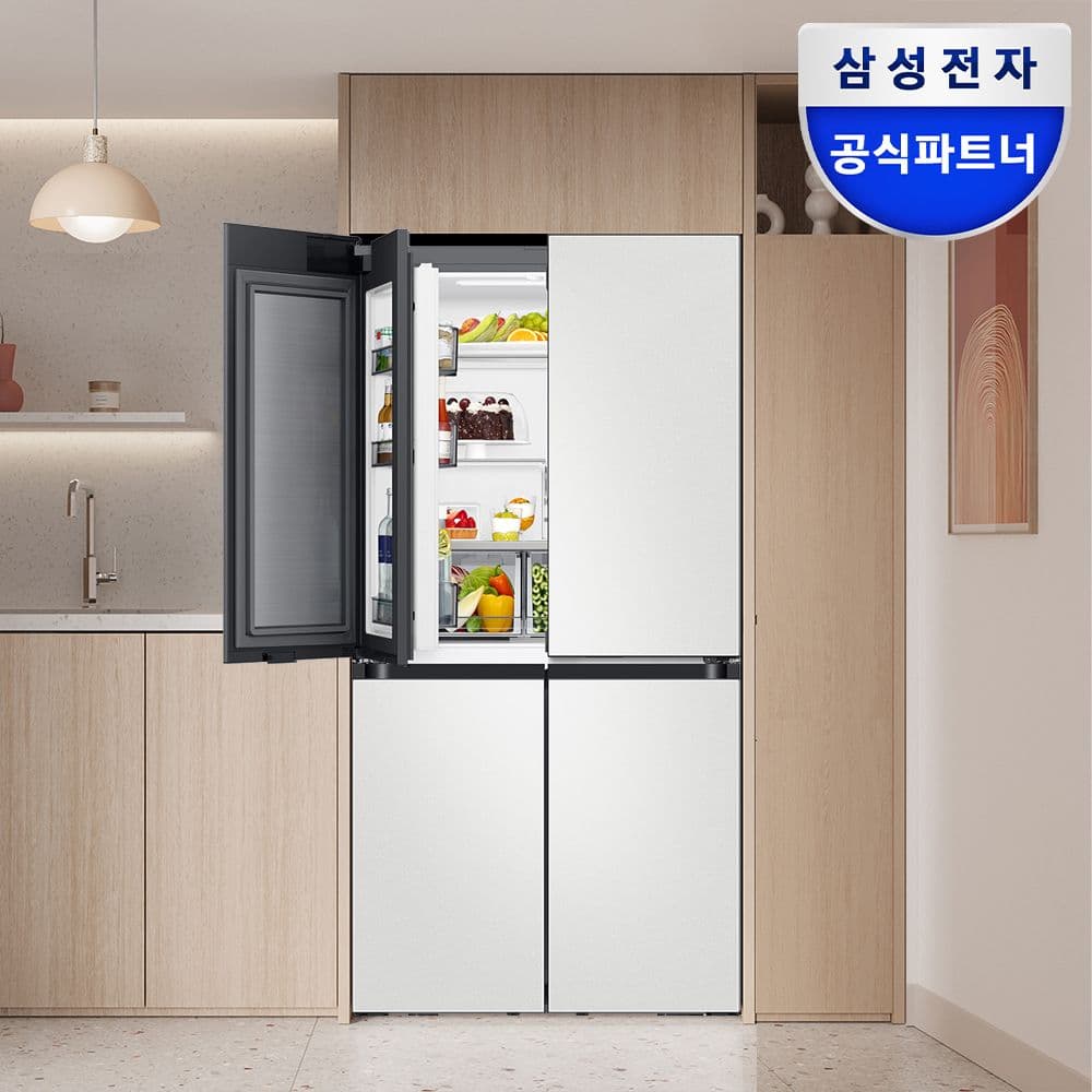 삼성전자 비스포크 AI 냉장고 4도어 키친핏 Max 푸드쇼케이스 RM70F63M2A - 최저가 2,239,000원