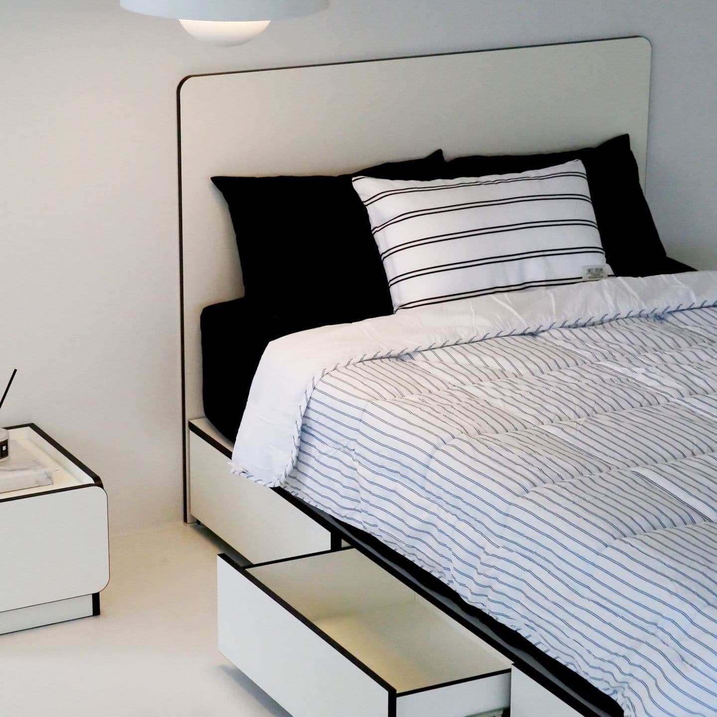 비알프렌드 넛지 심플헤드 수납 벙커 침대프레임 MS/SS/D/Q (3color/패널추가) - 최저가 139,000원