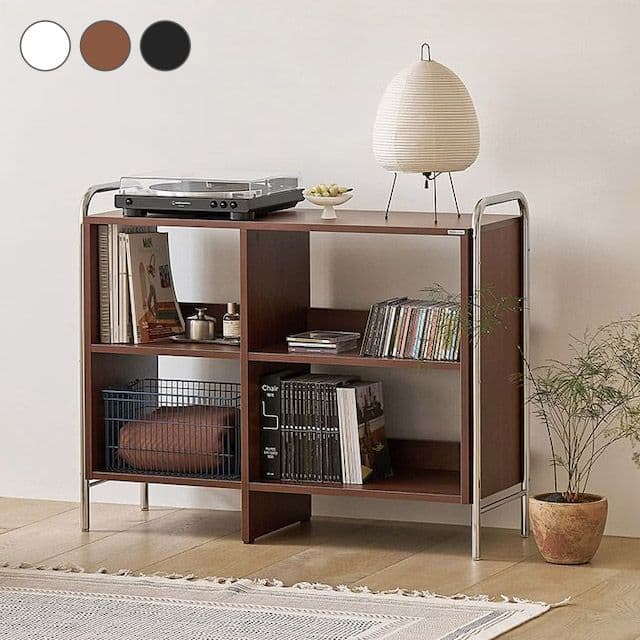 룸앤홈 발트 크롬 수납장 선반 책장 LP장 미드센츄리 협탁 정리함 2colors 3type - 최저가 79,000원 (39% 할인)