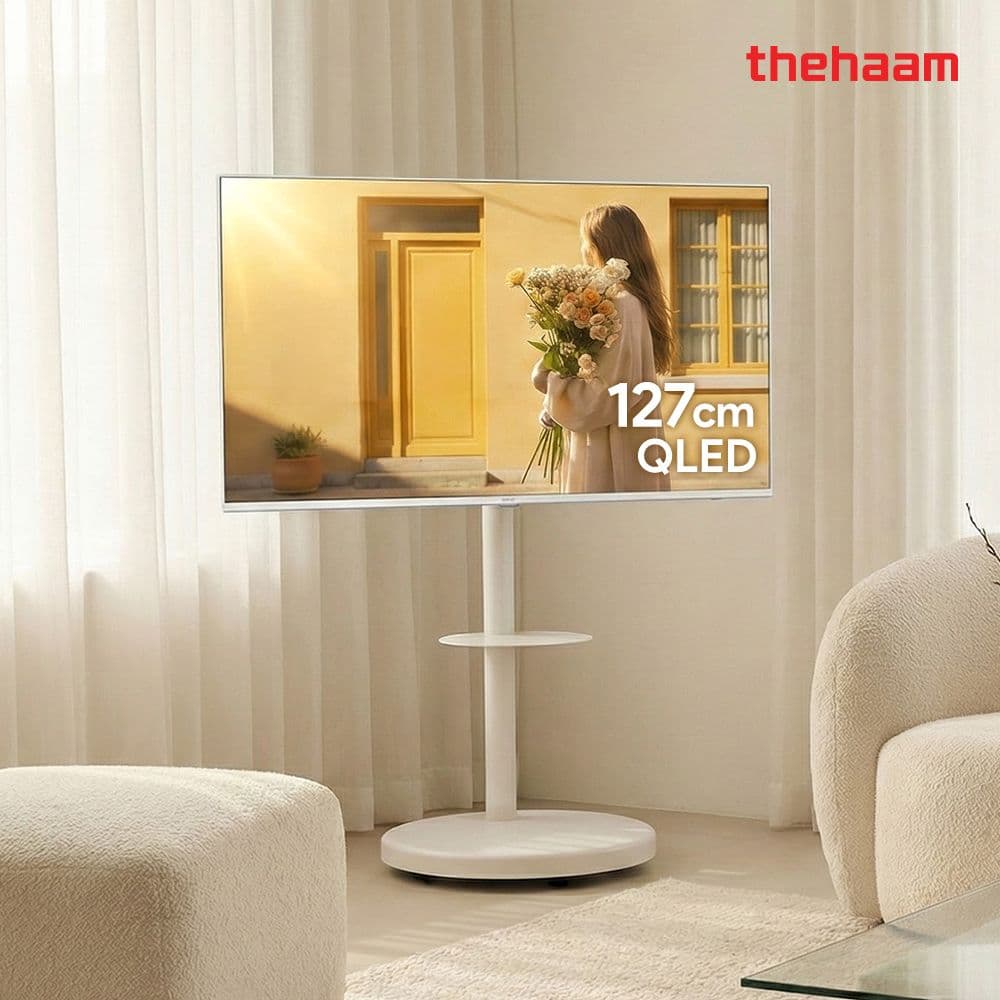 더함 화이트 스마트 127cm 50인치 QLED 120Hz 구글5.0 화이트 삼탠바이미 호환 - 최저가 445,550원