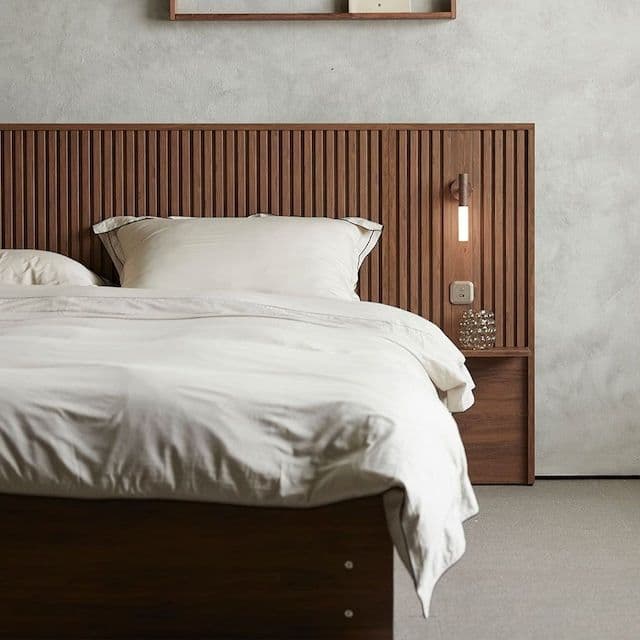 장인가구 로시 스탠다드 템바보드 수납형 호텔LED침대 SS/Q