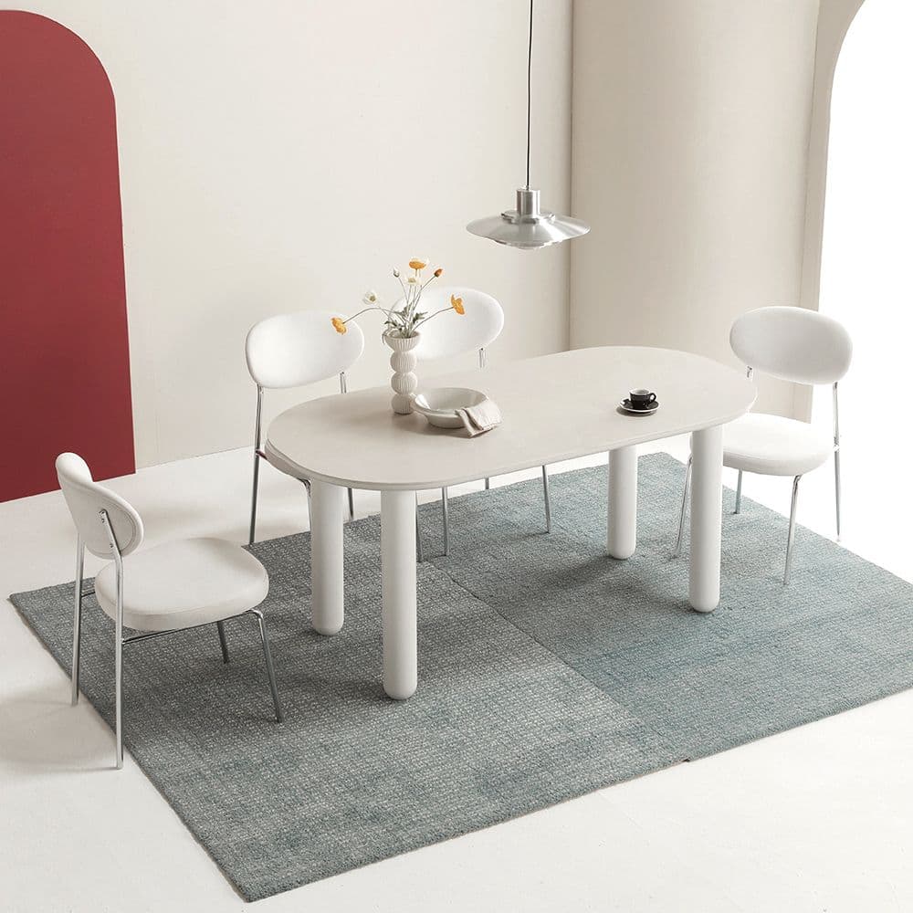 포레홈 밀키 포세린 세라믹 식탁 테이블 4인용 6인용 1600/1800 저소음 세라믹 식탁